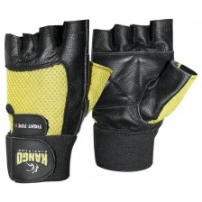 Перчатки для фитнеса Kango WGL-069 Black/Yellow XL